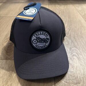 Life Is Good Trucker Hat‎ "Freedom Machine" Snap Back Motorcycle UPF 50+